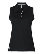 Adidas Women's Ottoman Sleeveless Polo - Black