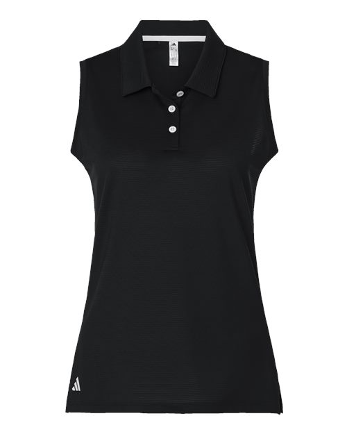 Adidas Women's Ottoman Sleeveless Polo - Black