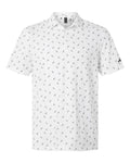 Adidas Men's Ultimate365 Mesh Print Polo - White/ Black