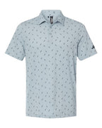 Adidas Men's Ultimate365 Mesh Print Polo - Wonder Blue/ Collegiate Navy