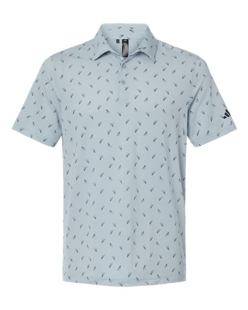 Adidas Men's Ultimate365 Mesh Print Polo - Wonder Blue/ Collegiate Navy