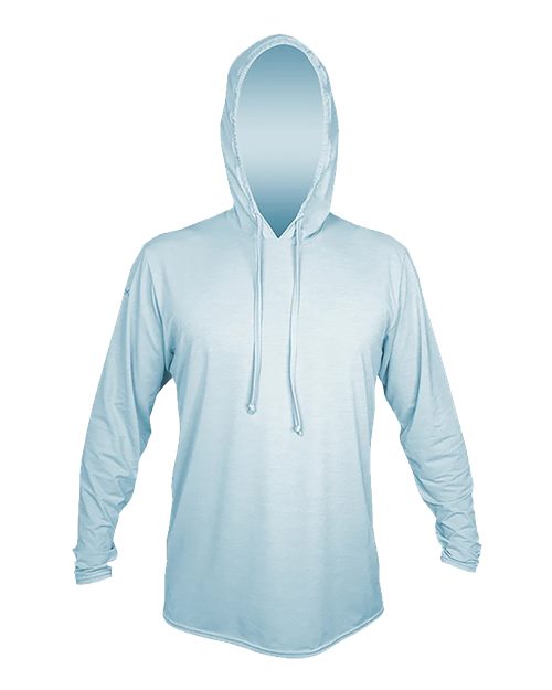 ANETIK Men's Low Pro Tech Hooded Long Sleeve T-Shirt - Sky Heathered