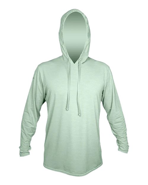ANETIK Men's Low Pro Tech Hooded Long Sleeve T-Shirt - Olive Heathered