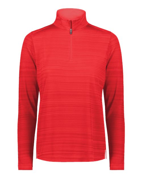 Augusta Sportswear Women's Pursuit Quarter-Zip Pullover - Scarlet