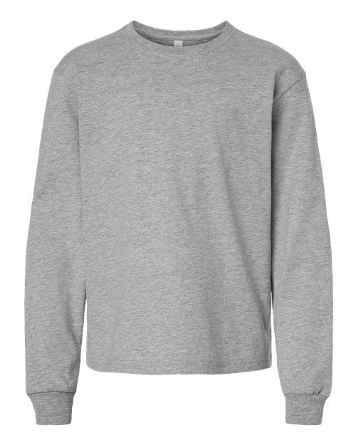 BELLA + CANVAS Youth 6oz. Heavyweight Long Sleeve Tee - Athletic Heather