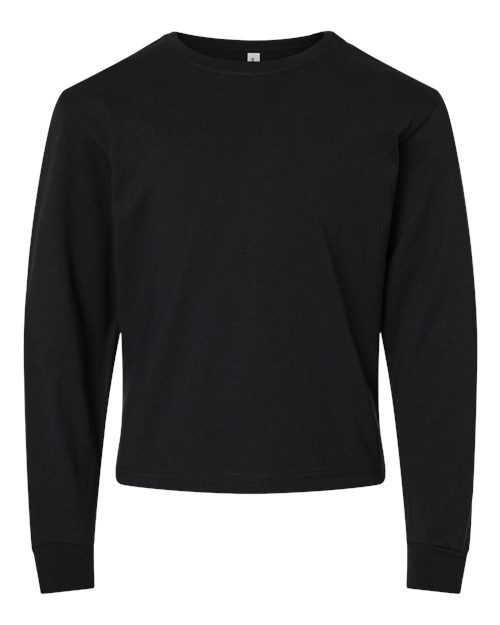 BELLA + CANVAS Youth 6oz. Heavyweight Long Sleeve Tee - Black