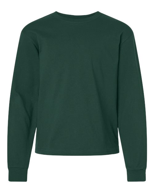 BELLA + CANVAS Youth 6oz. Heavyweight Long Sleeve Tee - Forest