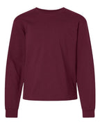BELLA + CANVAS Youth 6oz. Heavyweight Long Sleeve Tee - Maroon