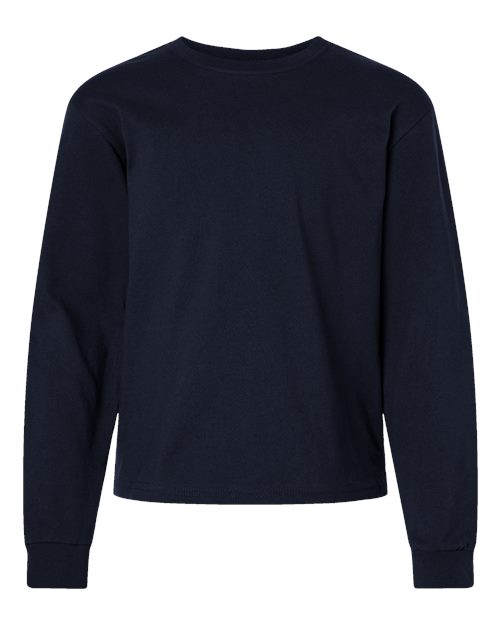 BELLA + CANVAS Youth 6oz. Heavyweight Long Sleeve Tee - Navy