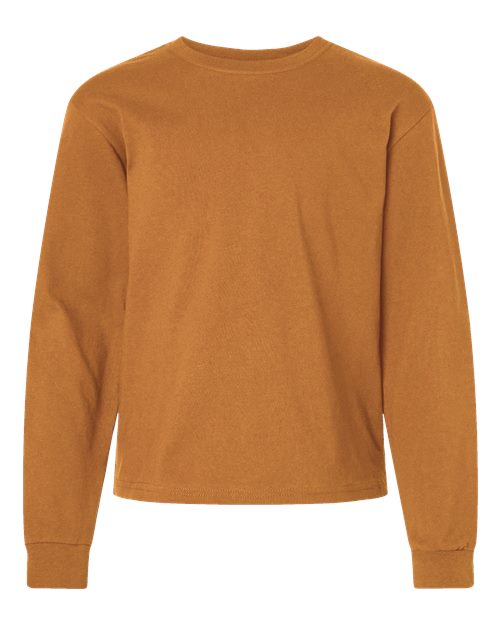 BELLA + CANVAS Youth 6oz. Heavyweight Long Sleeve Tee - Toast