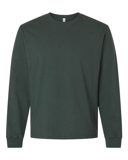 BELLA + CANVAS Unisex 7.5 oz Heavyweight Long Sleeve Tee - Hunter Green
