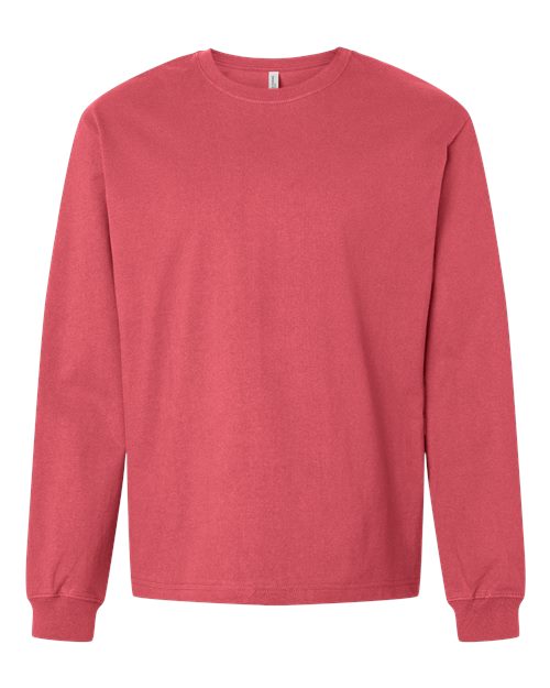 BELLA + CANVAS Unisex 7.5 oz Heavyweight Long Sleeve Tee - Vintage Red