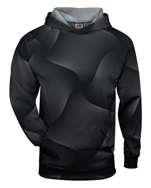 Badger Youth Warp Hooded Long Sleeve T-Shirt - Black