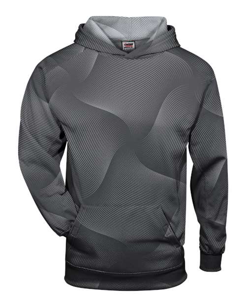 Badger Youth Warp Hooded Long Sleeve T-Shirt - Graphite