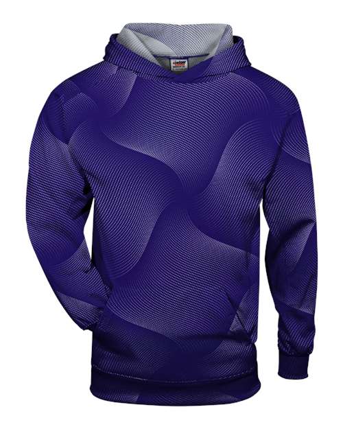 Badger Youth Warp Hooded Long Sleeve T-Shirt - Purple