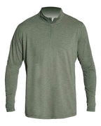 ANETIK Men's Low Pro Quarter-Zip Pullover - Dark Olive Heathered