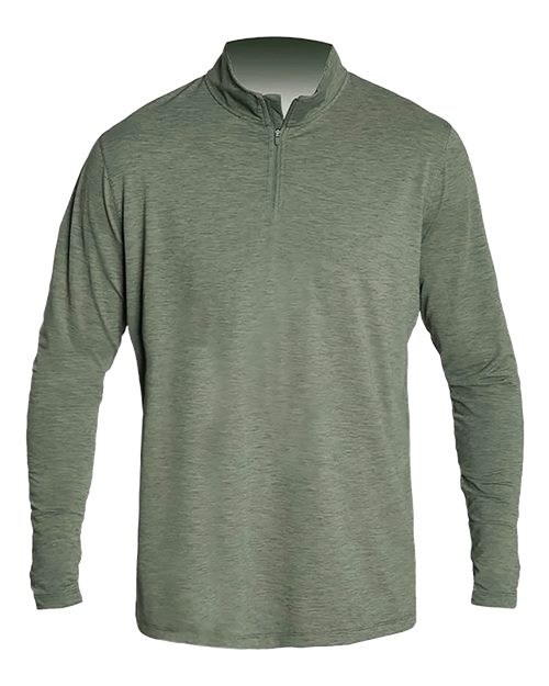 ANETIK Men's Low Pro Quarter-Zip Pullover - Dark Olive Heathered