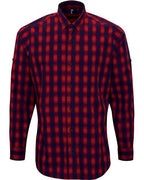 Artisan Collection by Reprime Men's Mulligan Check Cotton Shirt - Red/ Navy
