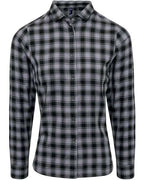 Artisan Collection by Reprime Women's Mulligan Check Cotton Dress Shirt - Steel/ Black
