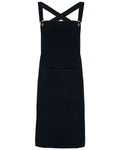 Artisan Collection by Reprime Cross Back Barista Bib Apron - Black
