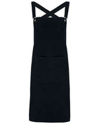 Artisan Collection by Reprime Cross Back Barista Bib Apron - Black