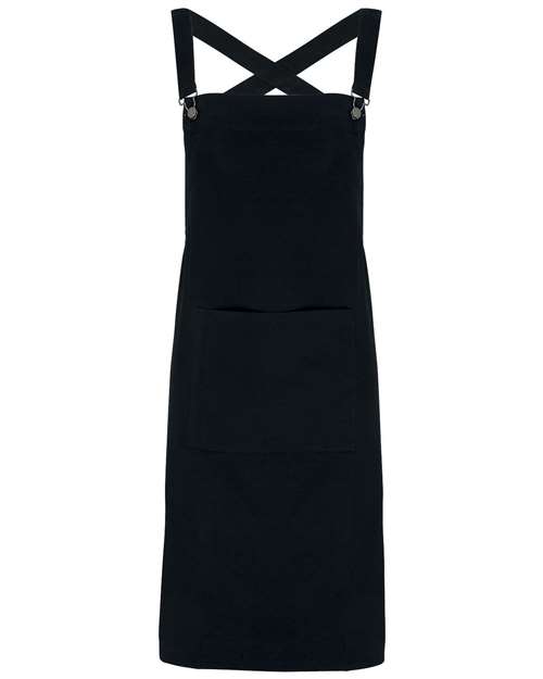 Artisan Collection by Reprime Cross Back Barista Bib Apron - Black