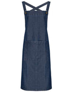 Artisan Collection by Reprime Cross Back Barista Bib Apron - Indigo Denim