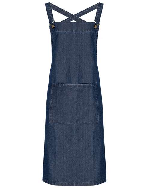 Artisan Collection by Reprime Cross Back Barista Bib Apron - Indigo Denim
