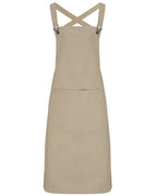 Artisan Collection by Reprime Cross Back Barista Bib Apron - Khaki