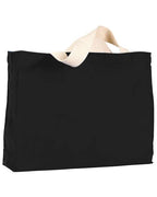 Bayside USA-Made Canvas Medium Gusset Tote Bag - Black