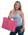 Bayside USA-Made Canvas Medium Gusset Tote Bag - Bright Pink