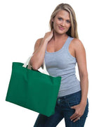 Bayside USA-Made Canvas Medium Gusset Tote Bag - Kelly Green