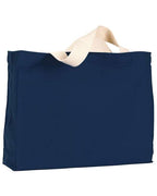Bayside USA-Made Canvas Medium Gusset Tote Bag - Navy