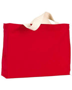 Bayside USA-Made Canvas Medium Gusset Tote Bag - Red