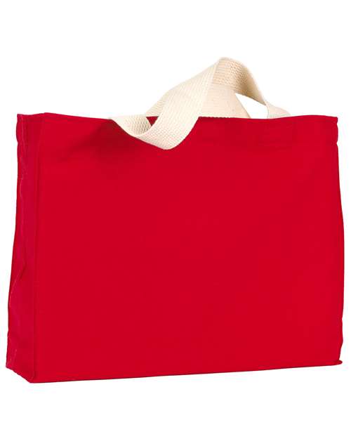 Bayside USA-Made Canvas Medium Gusset Tote Bag - Red