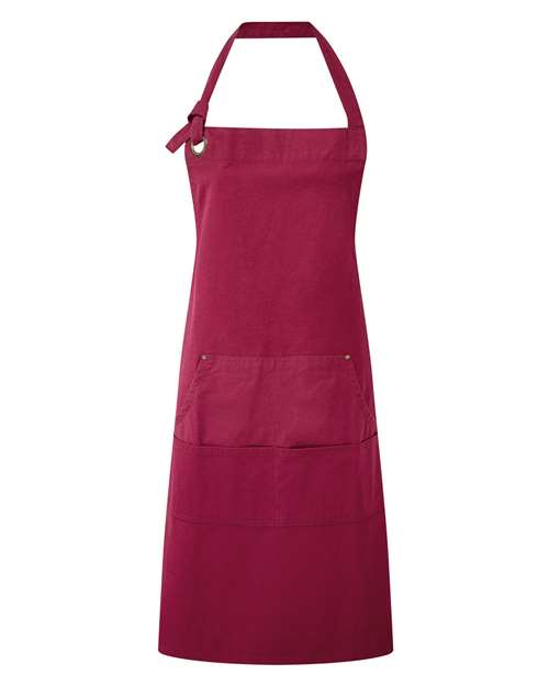 Artisan Collection by Reprime Calibre Heavy Cotton Canvas Pocket Apron - Burgundy