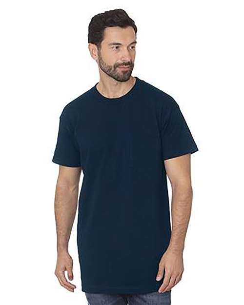 Bayside Men's Tall USA Made Pocket T-Shirt - Navy
