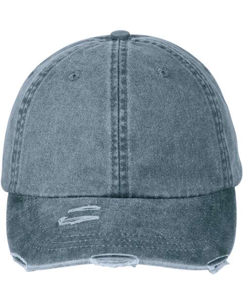Adams Headwear Classic Pigment Distressed Dad Hat - Navy