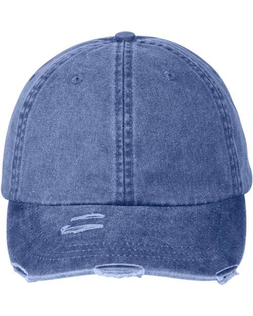 Adams Headwear Classic Pigment Distressed Dad Hat - Royal