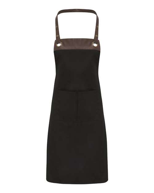 Artisan Collection by Reprime Espresso Bib Apron - Black/ Brown
