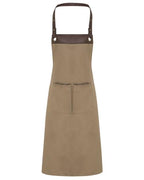 Artisan Collection by Reprime Espresso Bib Apron - Khaki/ Brown