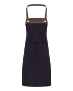 Artisan Collection by Reprime Espresso Bib Apron - Navy/ Brown