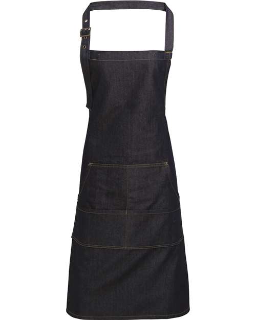 Artisan Collection by Reprime Jeans Stitch Denim Bib Apron - Indigo Denim