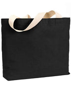 Bayside USA-Made Canvas Jumbo Tote Bag - Black