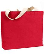 Bayside USA-Made Canvas Jumbo Tote Bag - Red