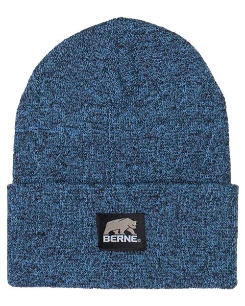 Berne Apparel Heritage Knit Cuff Beanie - Blue/ Black