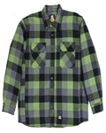 Berne Apparel Men's Tall Timber Flannel Shirt Jacket - Plaid Green