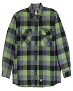 Berne Apparel Men's Tall Timber Flannel Shirt Jacket - Plaid Green
