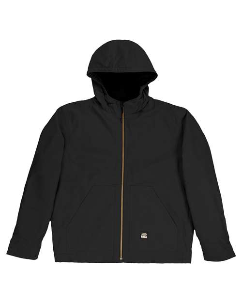 Berne Apparel Men's Tall Heritage Duck Hooded Jacket - Black
