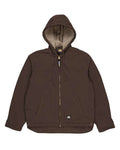 Berne Apparel Men's Heartland Washed Duck Hooded Work Coat - Bark
